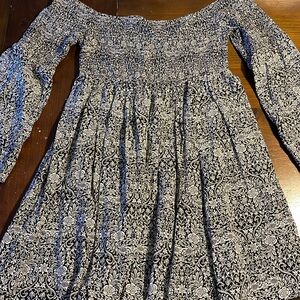 Torrid Long Flutter Sleeved Dress with a Ruched Bodice